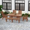 WestinTrends 6 Piece Outdoor Patio Dining Table and Armchair Dining Bench Set - 2 of 3