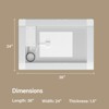 Vynxaria 24x36" Gold Tempered MirrorDual Light StripsFront and Back Lighting - 2 of 4
