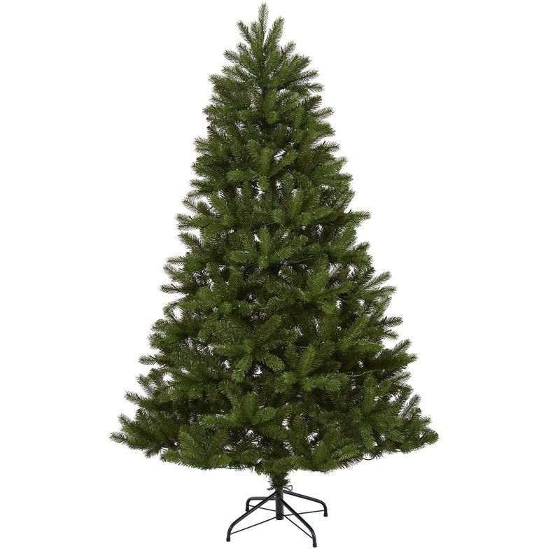 Nearly Natural 6&#39; Pre-Lit LED New Haven Spruce Artificial Christmas Tree Clear Lights, 5 of 9