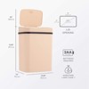 SEVOBAL Indoor Trash Cans Bedroom or Bathroom Automatic Touchless Infrared Motion Sensor Trash Can, 12L ABS Plastic Trashcan, Beige, 10.3"*7.8"*14.1" - 2 of 4