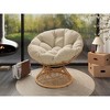 Okak Modern Accent Chair Swivel, 41.5" Ergonomic Wicker Chair with Cloud Thick Density Fabric Cushion, 3-proof Cover, High Capacity Iron Frame - 2 of 4