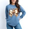 Simply Sage Market Women's Fall Flower Coquette Long Sleeve Garment Dyed Tee - 2 of 4