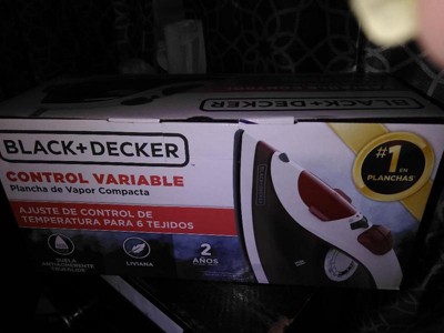 Black And Decker Trueglide Premium Variable Compact Iron In Red With  Nonstick Plate : Target