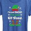 Women's - Instant Message - I'm Not Short Just Elf Sized Funny Christmas Short Sleeve Graphic T-Shirt - 2 of 4