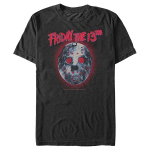 Men's Friday the 13th Jason Vorhees Glooming Hockey Mask Logo T-Shirt - 1 of 4