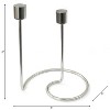 Decorative Taper Candle Holders for Living Home Decor - Swirl Candle Holder Centerpieces for Table, Office or Mantel - 4 of 4