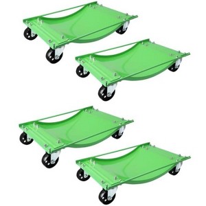 Car Dolly Set of 4, Heavy Duty 10,000 LBS Capacity Antiskid Vehicle Dollies for Moving Car with Swivel Steel Wheels for Moving Cars, Trucks - 1 of 4