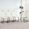 NicBex Modern Dining Chairs with Faux Leather Padded Seat,Armless Chairs with Chrome Metal Legs for Kitchen,Living Room - 2 of 4