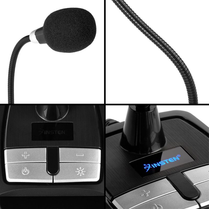 Insten Omnidirectional Microphone for Computer with Phone Stand, Adjustable Gooseneck, 5 of 9