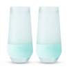 HOST Champagne Freeze Double-Walled Stemless Wine Glasses Freezer Cooling Cups with Active Cooling Gel - 9 Oz Plastic Tumblers, Seafoam Tint, Set of 2 - image 4 of 4