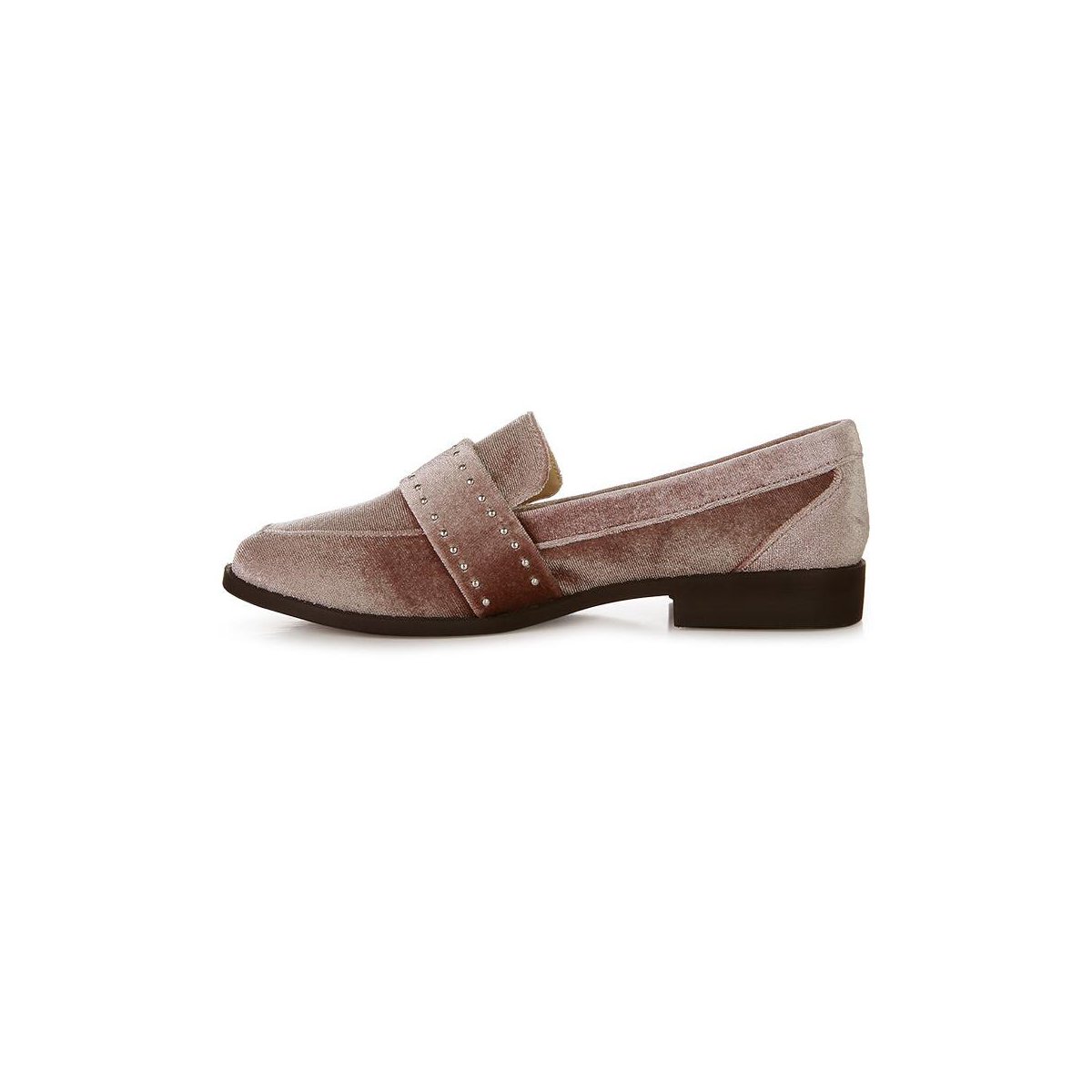 Женские туфли London Rag Womens Walkin Stud Detail Velvet Loafers 8 — фото 4