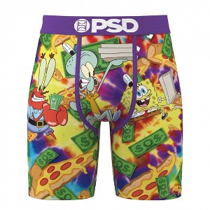Mens SpongeBob SquarePants Pizza Money PSD Boxer Briefs - 1 of 4