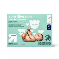 Sensitive Skin Baby Wipes with Moisturizing Lotion - up & up™ (Select Count)
