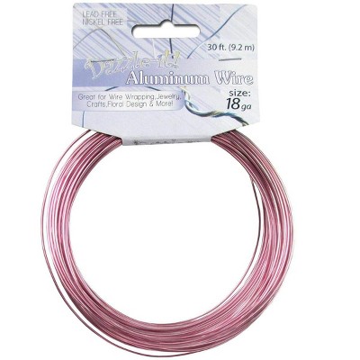 John Bead 18 Gauge Rose Aluminum Jewelry Wire, 30ft