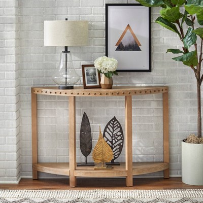 light oak console table