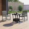 Outsunny All-Weather Patio Chair, HDPE Patio Dining Chair, Heavy Duty Wood-Like Outdoor Furniture - 2 of 4