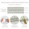 Wrapables 3 Yards Self Adhesive Crystal Rhinestone Ribbons, Diamond Bling Tape Strips Trim for DIY Crafts Wedding Party Decoration (3 Rolls), Silver - 2 of 4