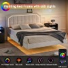 Floating Bed Frame with Smart RGB LED Headboard,Modern Upholstered Platform, Adjustable Height,No Box Spring Needed - 3 of 4