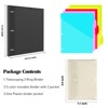 Itopfox 3-Ring Telescoping Project Organizer Binder with Customizable Front Cover, 13 Pockets, 5 Color Dividers, Plastic Binder Pocket, 225 Sheet - 2 of 4