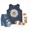 The Juniper Shop White Daisy Youth Tank Top - L - Navy - 2 of 4