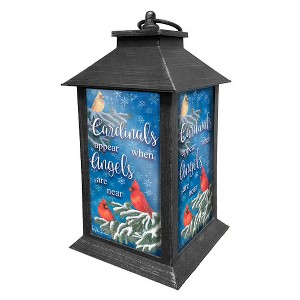 Briarwood Lane Winter Christmas Lantern 13.5" x 5.5" x 5.5" Cardinals Appear For Christmas Lantern - 1 of 3