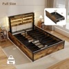 Infans Full Size Bed Frame w/ Drawers LED Lights Outlets & USB Ports Smart APP Control - 2 of 4