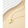Molenia Zodiac Necklace for Women, 14K Gold Plated 925 Sterling Silver Coin CZ Pendant Dainty Constellation Horoscope Jewelry Gifts for Women - 3 of 4