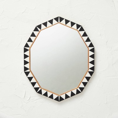 Photo 1 of 18 x 24 INCHES Wood Resin Decorative Wall Mirror Brown - Opalhouse designed with Jungalow