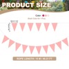 Unique Bargains 49ft Felt Fabric Triangle Bunting Garland Party Banner 1 Pcs - 2 of 4