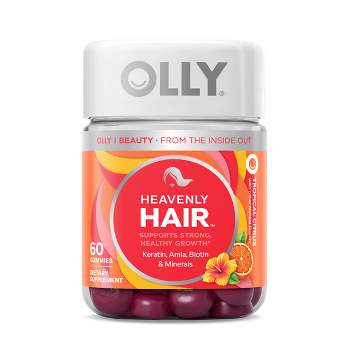OLLY Heavenly Hair Supplement Gummies with Keratin, Amla, Biotin & Minerals - 60ct