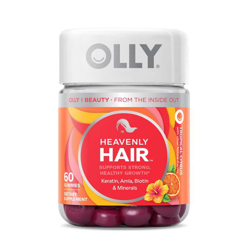 OLLY Heavenly Hair Supplement Gummies with Keratin, Amla, Biotin &#38; Minerals - 60ct, 1 of 8