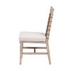 bali & pari Ulric Mahogany Wood Dining Chair White Wash: Bohemian Style, Foam Padded, No Assembly Required - 4 of 4