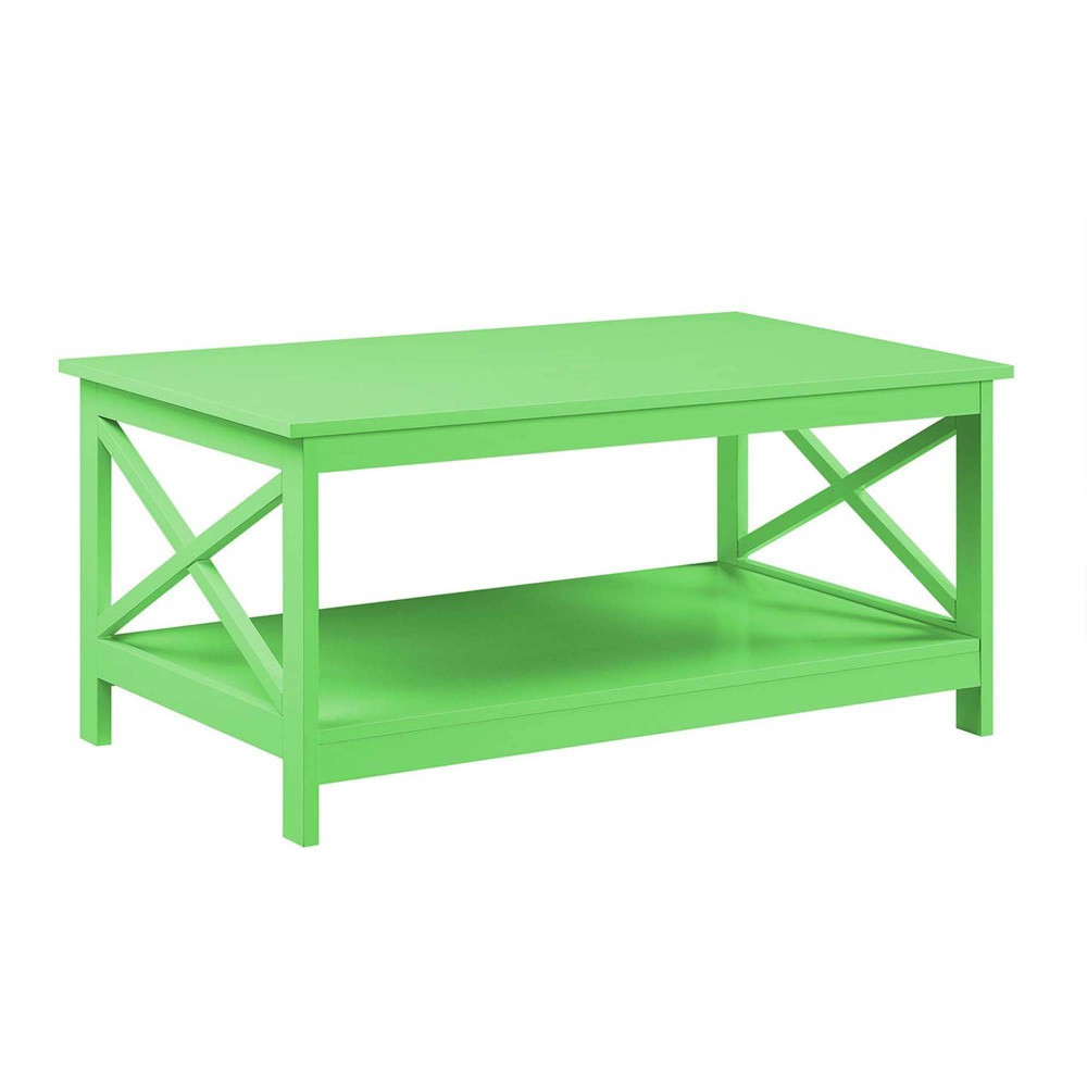 Breighton Home Xavier Coffee Table with Shelf: Coastal Style, 2-Tier Storage, Rectangle Shape