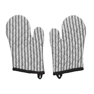 Sawyer Mill Black Ticking Stripe Oven Mitt Set of 2 - 1 of 4