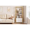 Jojoka 5-Tier Bookshelf with Cabinet and 2 Drawers, Standing Bookcase Display Rack for Bedroom, Living Room, or Home Office - 2 of 4