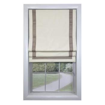 Versailles Valentina Cordless Roman Blackout Shades For Windows Insides/Outside Mount Taupe