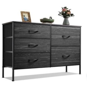 Lyngins 5-Drawer Dresser for Bedroom, Spacious Chest of Drawers, Storage Cabinet with Wooden Top & Metal Frame for Closet/Entryway/Nursery - 1 of 4