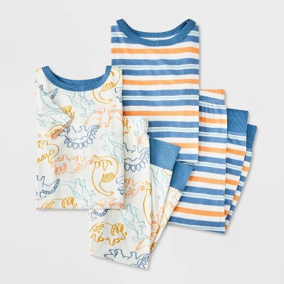 Toddler Boys' 4pc Ribbed Pajama Set - Cat & Jack™