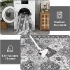 8'x10' Washable Boho Vintage Floral Rug, Non-Slip Backing, Low Pile, Foldable, Stain Resistant, Bedroom, Living Room, Guest Room, Office, Grey - 4 of 4