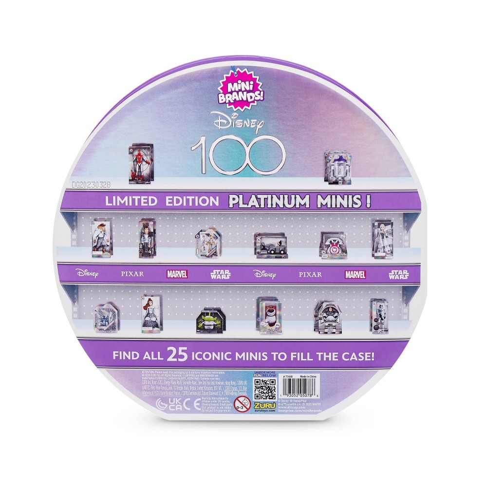 5 Surprise Mini Brands Disney D100 Platinum Collector Case