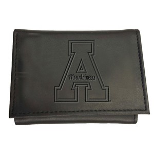 Evergreen NCAA Appalachian State Mountaineers Black Leather Trifold Wallet Officially Licensed with Gift Box - 1 of 1