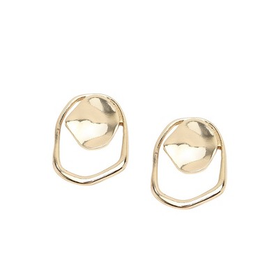 SOHI Women's Champayne Gold Party Stud Earrings