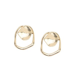 SOHI Women's Champayne Gold Party Stud Earrings - 1 of 4