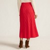 Lands' End Women's Cozy Lofty Cable Fluted Midi Sweater Skirt - 2 of 4