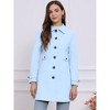 INSPIRE CHIC Women's Winter Classic Single Breasted Outwear Overcoat with Pockets - 3 of 4