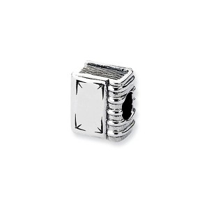Black Bow Jewelry Sterling Silver Book Bead Charm - 1 of 2