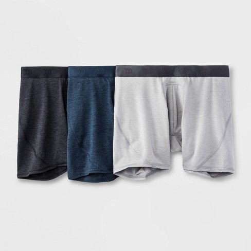 Men's All Day Active 3pk Boxer Briefs - All In Motion™ Black/gray/blue L :  Target