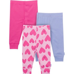 Onesies Brand Baby Girls' 3-Pack Active Pants - 1 of 4