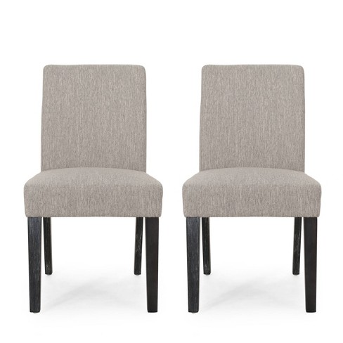 Light grey discount fabric dining chairs