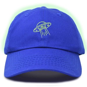 Dalix UFO Embroidered Alien Dad Hat Cotton Baseball Cap Adjustable Mens - 1 of 4